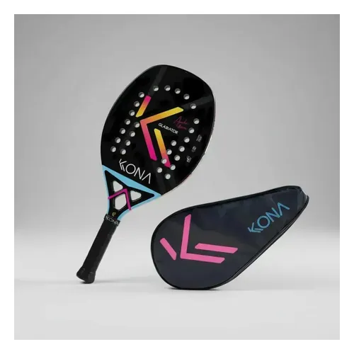 Raquete de Beach Tennis Kona Gladiator André Baran 2025 Preta