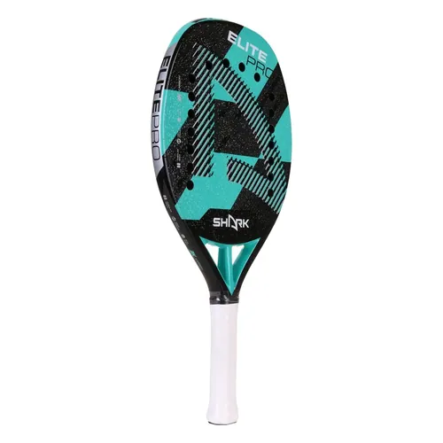 Raquete de beach tennis Shark, com a inscrição Elite Pro na foto do anúncio