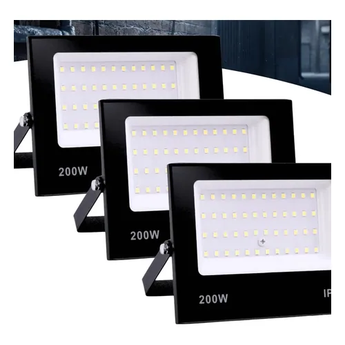 Kit 3 Refletores LED RY 200 W IP66