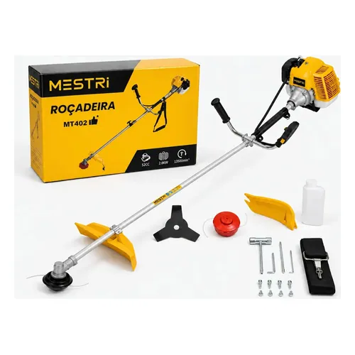 Roçadeira Lateral a Gasolina Mestri MT-402, 52 cc e 4 em 1