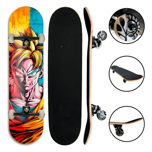 Skate completo infantil PGS com shape estampado de personagem