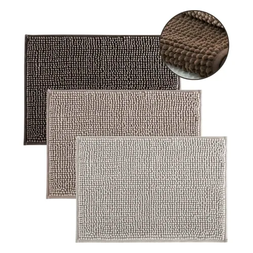 Kit 3 Tapetes de Banheiro Corttex Dallas Bolinha Microfibra Antiderrapante