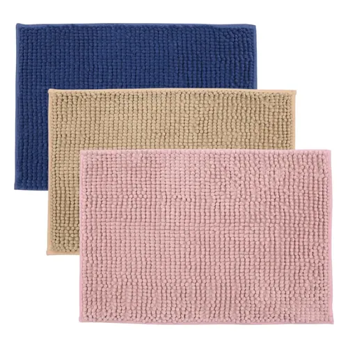 Kit 3 Tapetes de Banheiro FLAR IMPORT Bolinha Microfibra