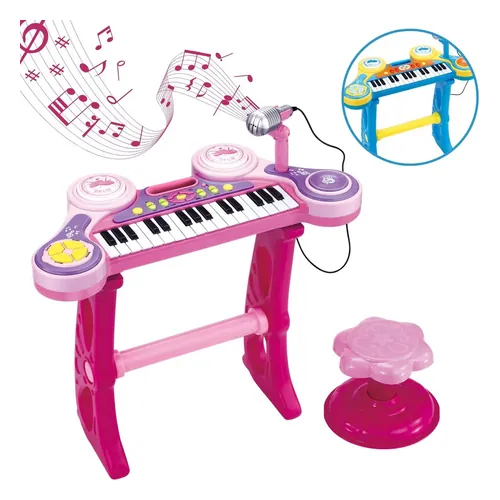 Teclado Infantil Atentu 31 Teclas com Microfone e Pedestal