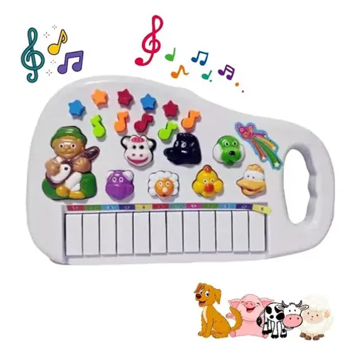 Piano Infantil Misaki Fazendinha 12 Teclas com Som de Animais