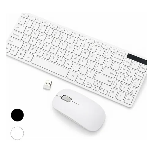 Kit Teclado e Mouse sem Fio Piracomp Slim