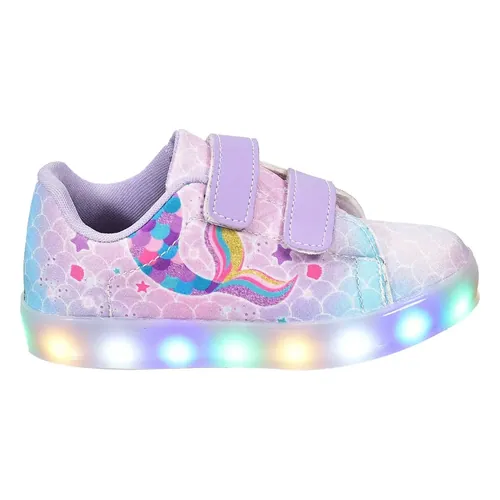 Tênis Infantil de LED Club Magia Sereia com velcro