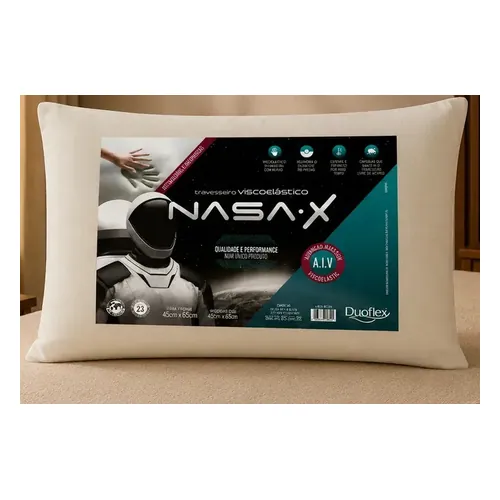 Travesseiro Duoflex Nasa X Viscoelástico NS320 45 x 65 cm