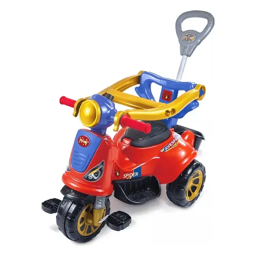 Triciclo Infantil Maral Avespa Spider com Haste (Azul)