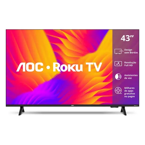 Smart TV AOC 43 polegadas Roku 43S5155