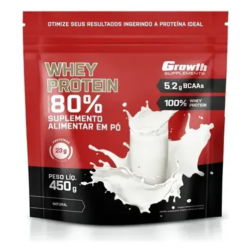 Whey Protein Concentrado Growth Supplements 450 g Natural