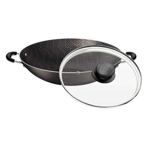 Wok Tramontina Paris Antiaderente Starflon Max 32 cm com Tampa